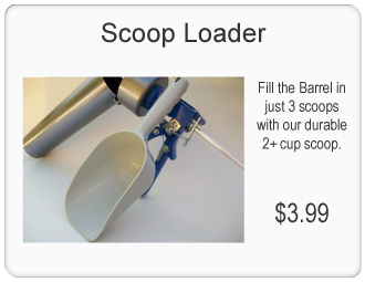 Grout Gun Scoop Loader. Fill the Grout Gun Barrel in just 3 scoops with our durable 2+ cup scoop. Buy it now for $3.99