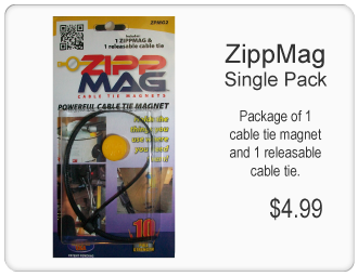 ZippMag Single Pack Cable Tie Magnets. Buy it now for $4.99